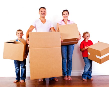 Removal company team preparing a house move in Twickenham