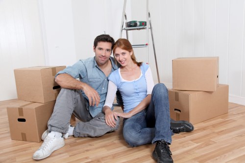 Mover handling household goods during relocation