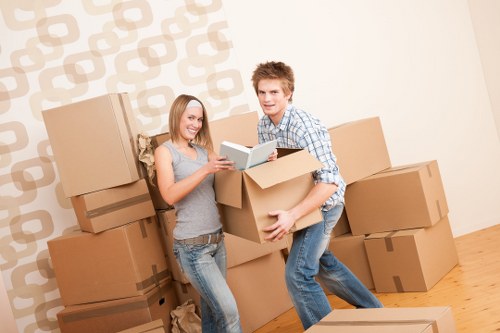 Packing and preparing boxes for removal truck hire in Twickenham