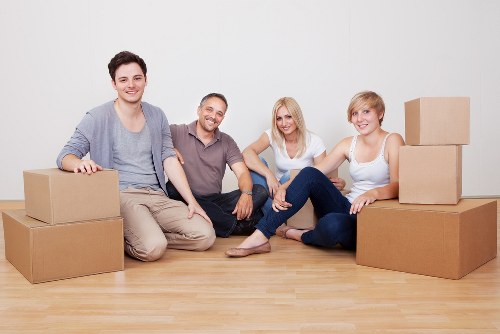 Professional movers transporting IT and office assets